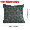 Christmas Throw Pillow Covers for Sofa 3D Embroidered Tie PillowCase Soft Cushion Covers Couch Bed Home Xmas Decorations Gifts