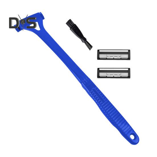 

Мужская бритва для спины с 2 головками, длинной ручкой, для ванны и душа, для триммера для спины, эргономичные ручные инструменты для влажного и сухого удаления волос на теле