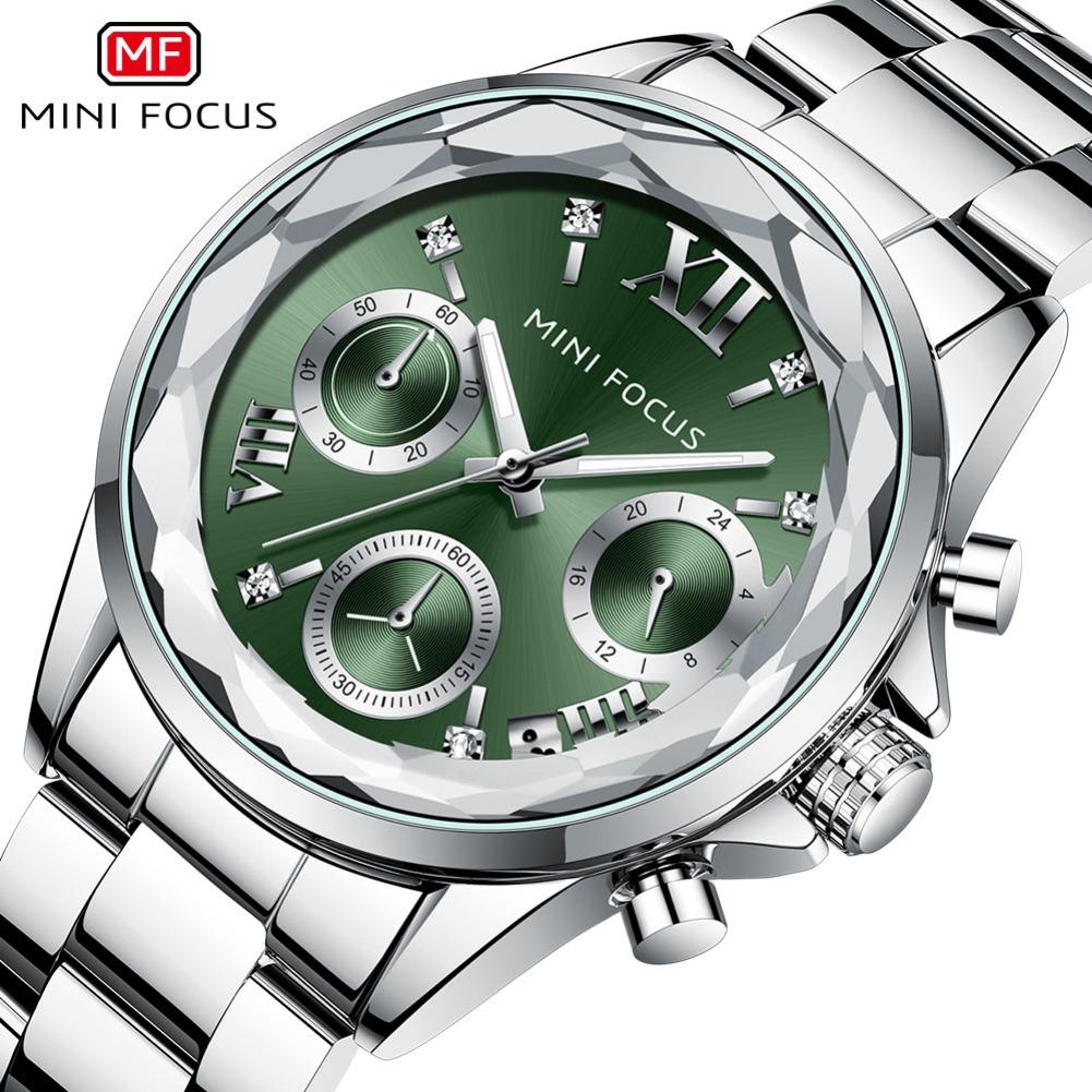 Women's Watch Business Casual Women's Watch Multifunctional Petal Mirror Luminous Steel Band Women's Watch