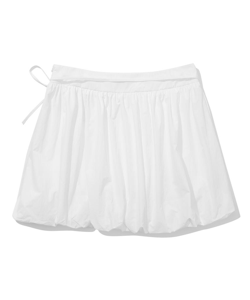 Covernat Woman Balloon Mini Skirt White
