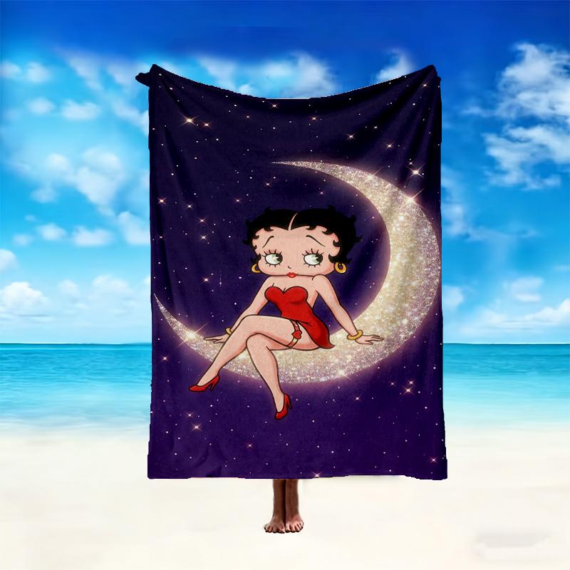 [Betty Boop Blanket] Creative Blanket for Women Men Family Friend on Birthday Mothers Fathers Day Valentines Day