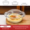 Wuhe 0.7L Microwave-Safe Heat-Resistant Glass Bowl with Lid