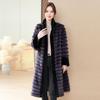 Golden Mink Fur Long Coat High Quality Warm Thick Fashion Winter Jacket