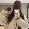 Winter Y2k Knitted Cap Windproof Beanie Hats Kawaii Pom-pom Knit Cap  Outdoor