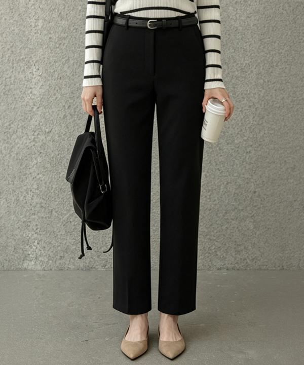 FRENCHCHIC Felina Slit Straight Slacks_F6F525Sl