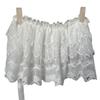 French Sweet Lace Panty Skirt: Women's Layered Slimming Skirt with White Lace Hem, Fake Two-Piece Design