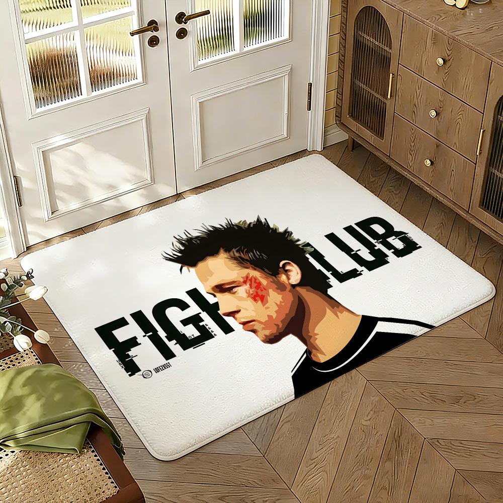 Fight Club Movie Brad Floor Mat Soft Thickened Absorbent Non-Slip Bedroom Living Room Door Mat Home Decor Flannel Rugs