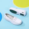 Genuine Leather Nurse Shoes for Women, Air-cushioned, Lightweight, Breathable, Soft-soled, Comfortable, Odor-resistant, Non-slip, New Flat White Shoes