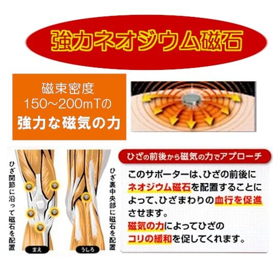 Asakusa Kimono Market Magnetic Knee Support (M-L)