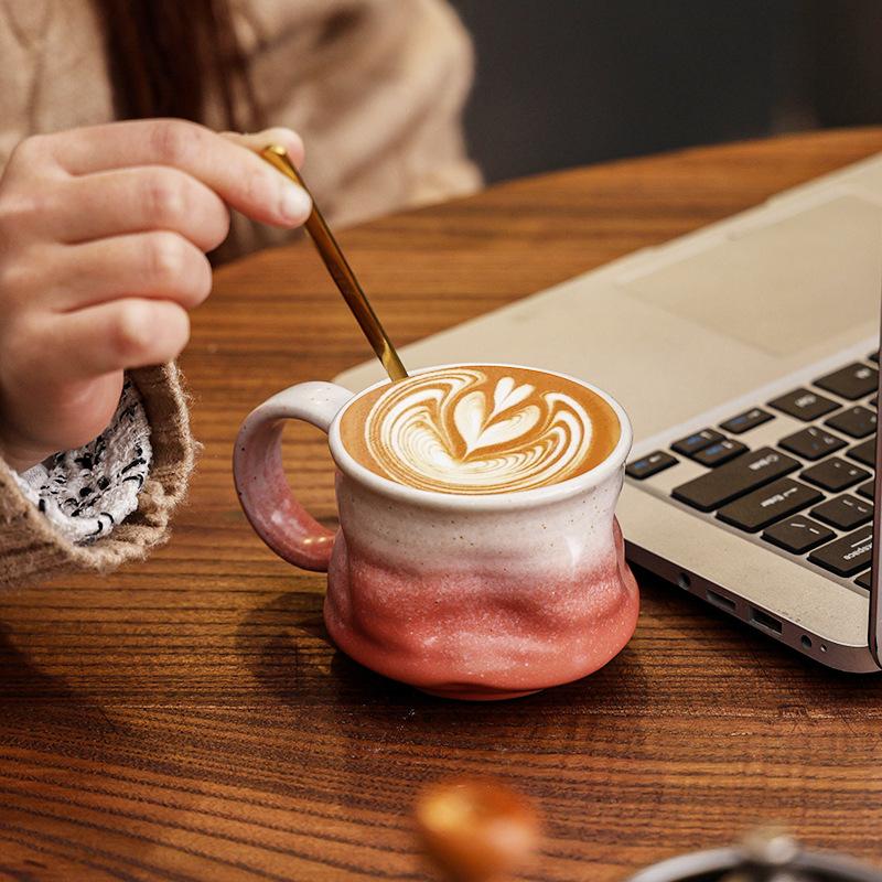 Kiln-Changed Ceramic Coffee Cup American Retro Cup Afternoon Tea Cup High Value Household Mug