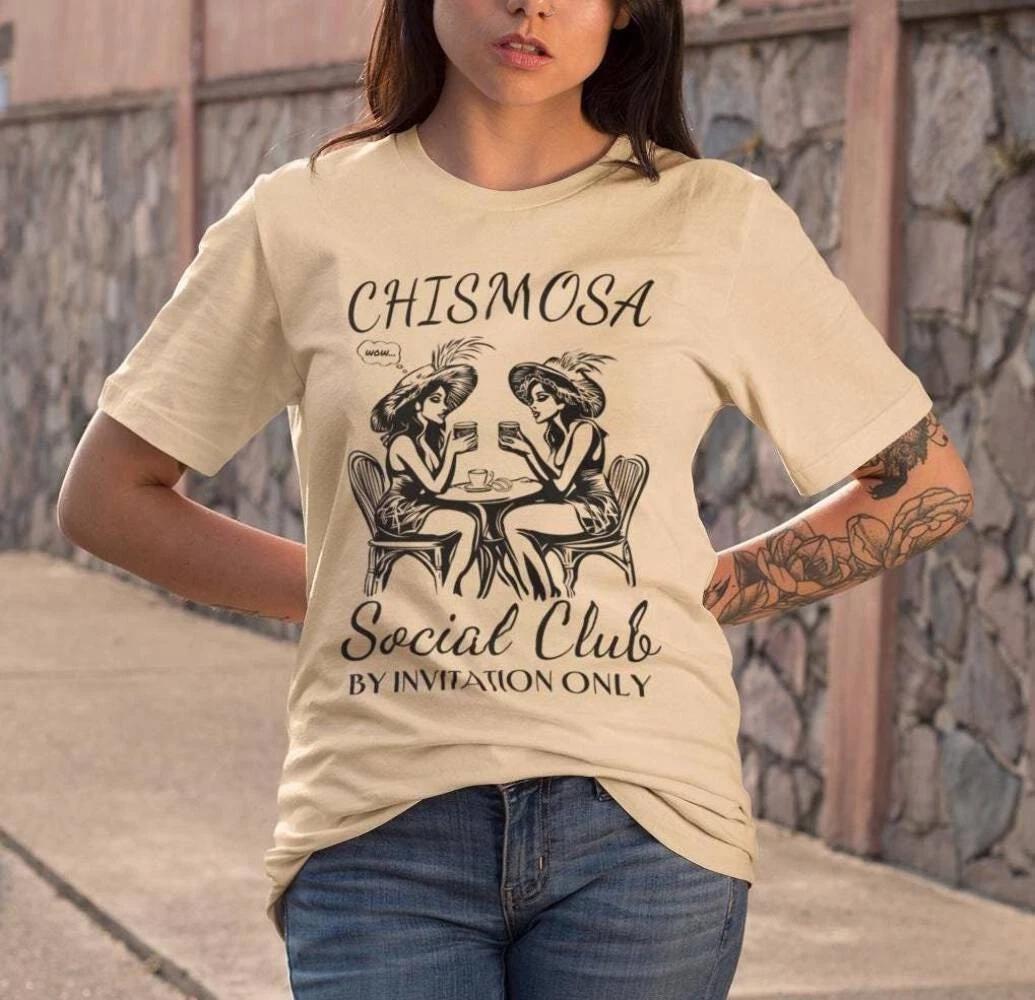 Latina Chisme Tee - Funny Cafecito Social Club Shirt S