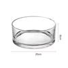 Small Short Round Glass Vase Clear Hydroponic Container for Lotus Pennywort Patio Side Table Home Decor