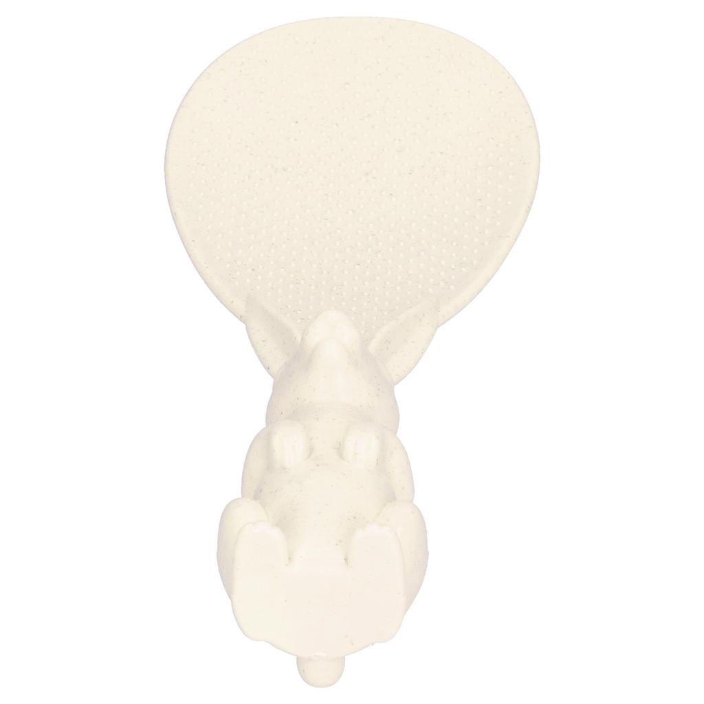 Cute Bunny Non Stick Rice Spoon Threedimensional Standable Rabbit Rice Scoop for Rice Cooker(Beige )