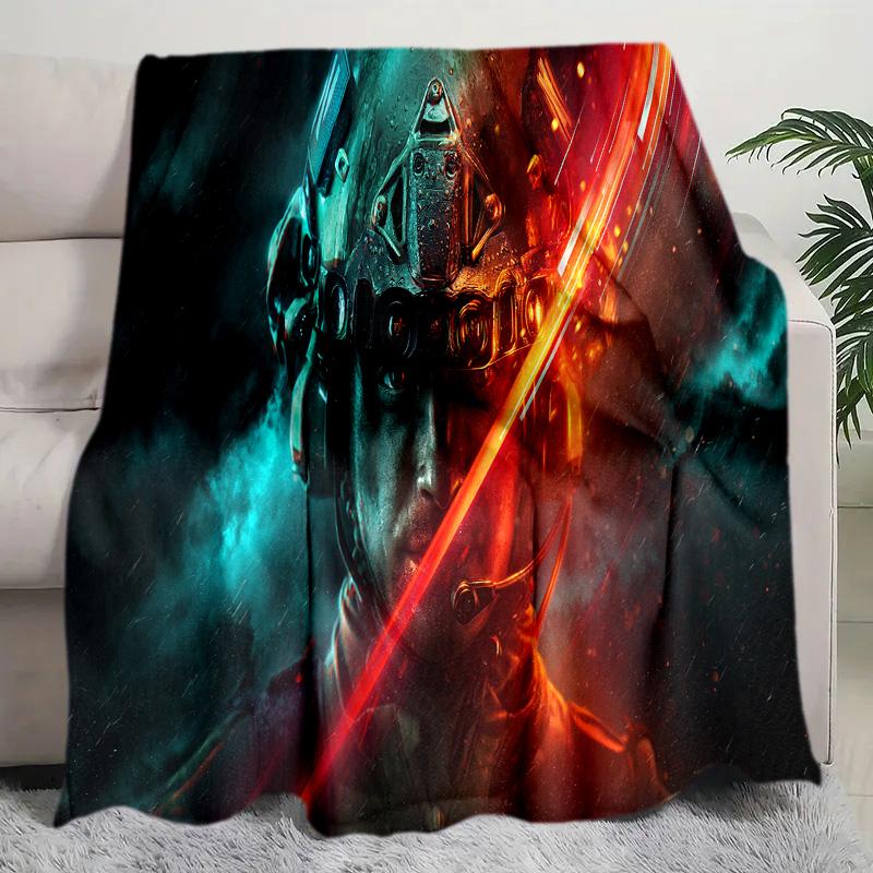 Cyberpunk Soldier Blanket Soft Comfortable All Seasons Perfect Sofa Office Naps Trips Birthday Christmas Gift