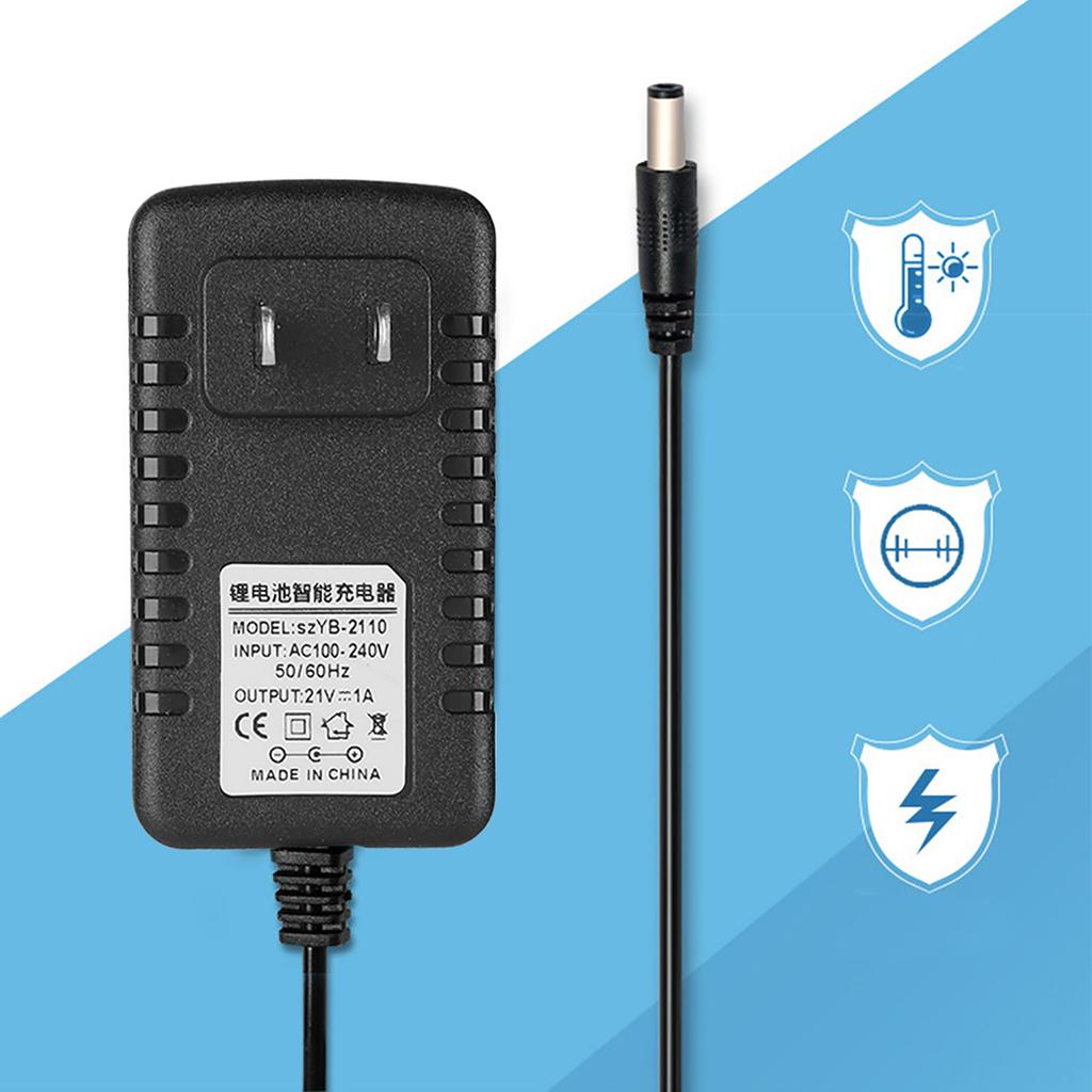 Dicker Kupferkern-Li-Ionen-Ladegerät-Adapter, 21 V/1 A, adaptives Lithium-Akku-Ladegerät
