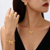 European and American Personalized Metal Geometric Collar Creative Simple Metal Necklace Bracelet Jewelry Set