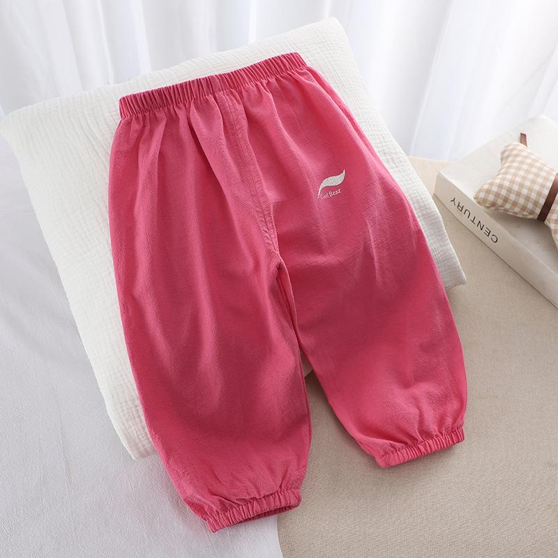 Children's Mosquito Proof Pants Summer Baby Air Conditioning Lantern Pants for Boys and Girls Wearing Mosquito Proof Pants Outside
