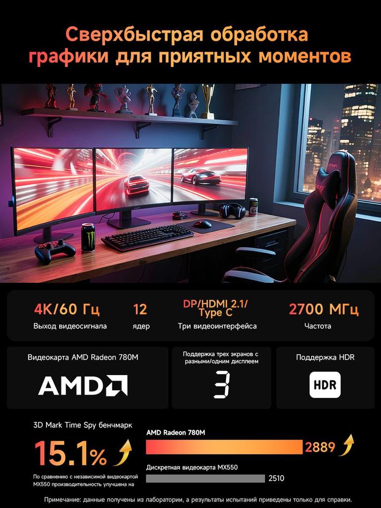 Mini Pc BMAX B8A Power 32G+1T SSD AMD Ryzen 5 7430U Type-C (full Features)