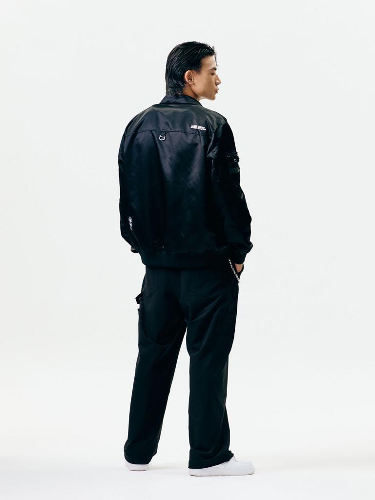 Jeimiweseuteu Nylon Carpenter Pants (Black)