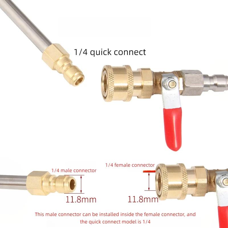 1/4 Quick - Plug Rod Brass&Stainless, Multiple Angles&Sizes, High - Pressure - Comparable for Car Wash, Yard Clean&More