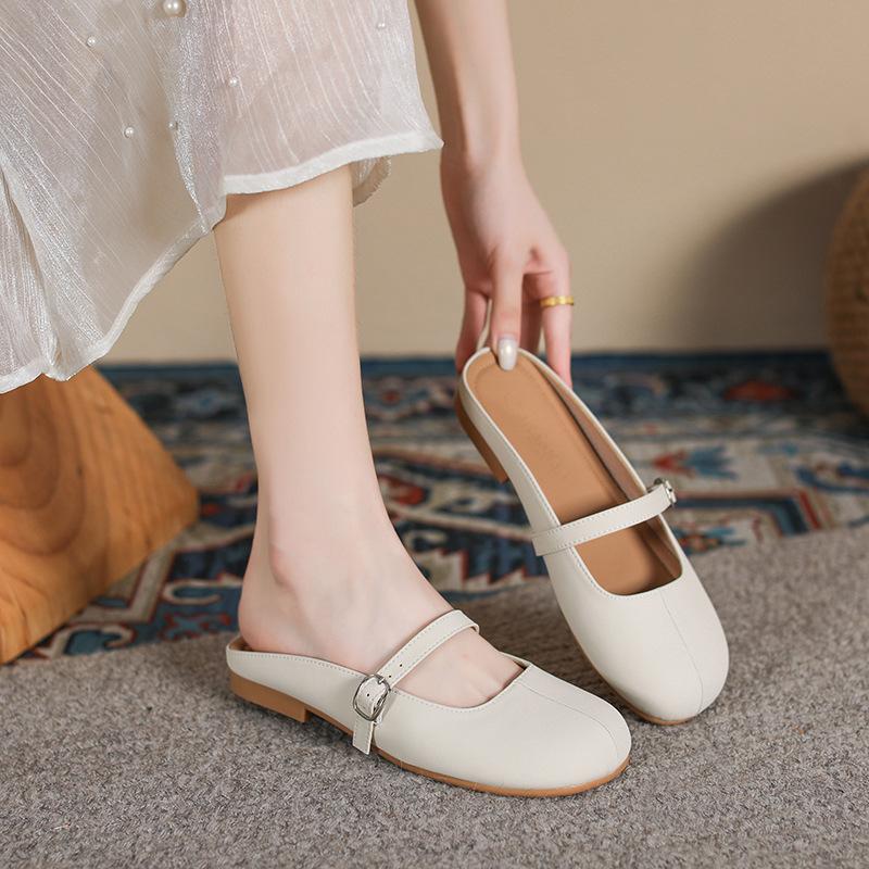 

Баотоу полутапочки детские носят один педаль ленивые туфли одинарная обувь женская обувь 40