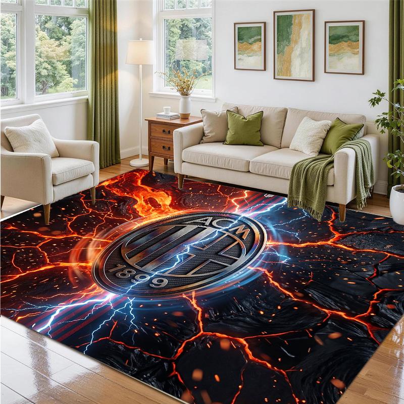 AC Milan Design Crystal Velvet Rug Soft Decorative Mat for Bedroom Entrance