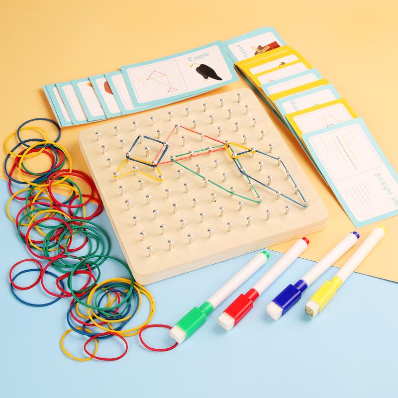 Holz-Lochbrettspiel für Kinder: Hilfsmittel zur Formerkennung für frühe Mathematik und Geometrie