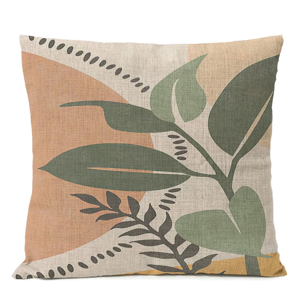 Nordic Home Decor Boho Geometric Pillow Cover Leaf Monstera Rainbow Sun Throw Pillow Case Art Simple Decorative Sofa Cushion