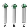 Professional 90 Degree Double Edged Chamfering Router Bit 1/4inch/6mm/8mm Shank Aluminum Plate Woodworking Tool