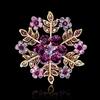 Mode Schneeflocke Frauen Kreis Floral Weihnachten Brosche Pin Schmuck