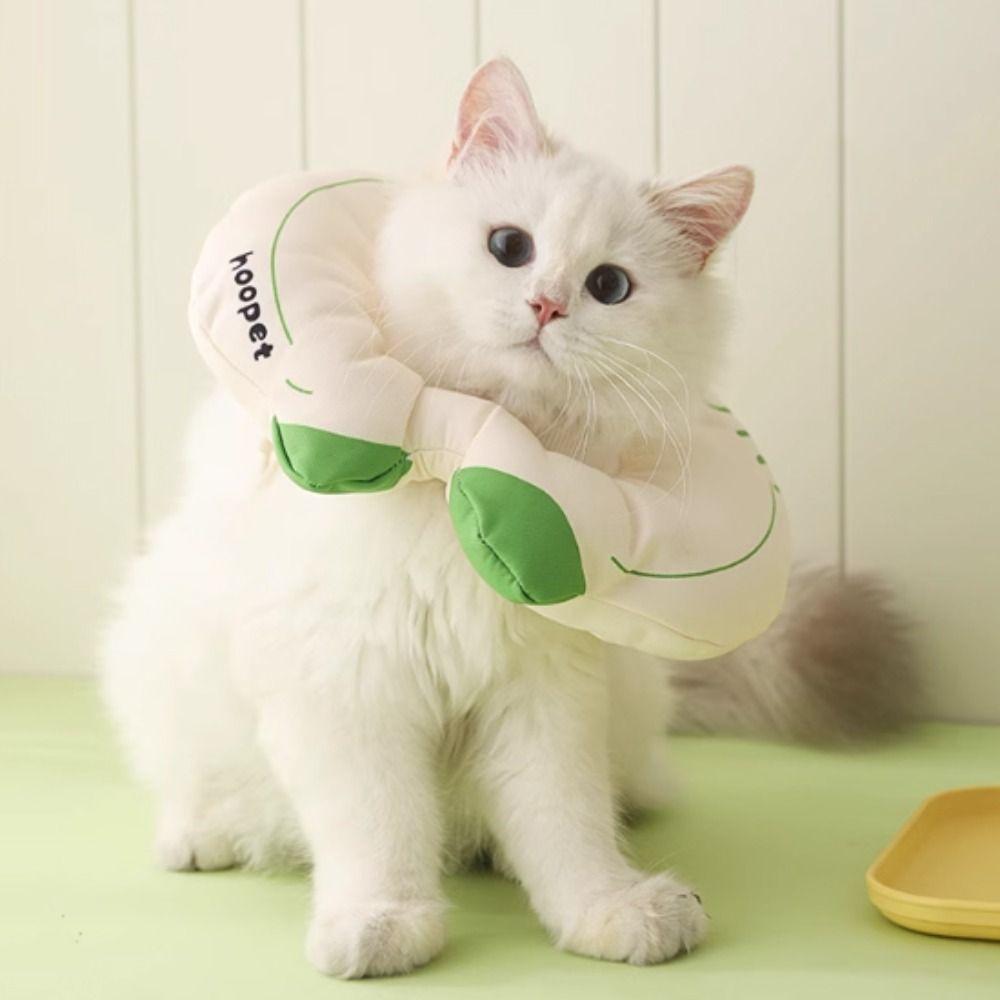 Cartoon Pet Protective Cone Adjustable Cat Anti-Lick Collar  Anti-Bite Protection