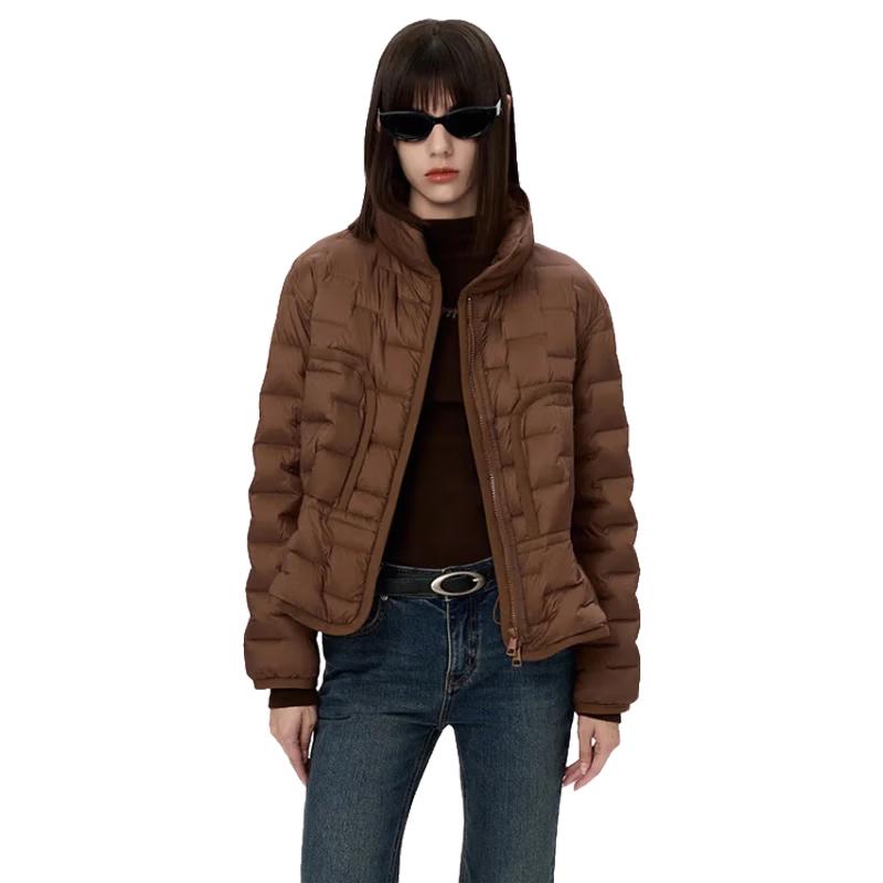 

Jin Yujie Women s Lightweight Stand Collar Short Down Jacket Y24801306 M (Under 132 lbs)