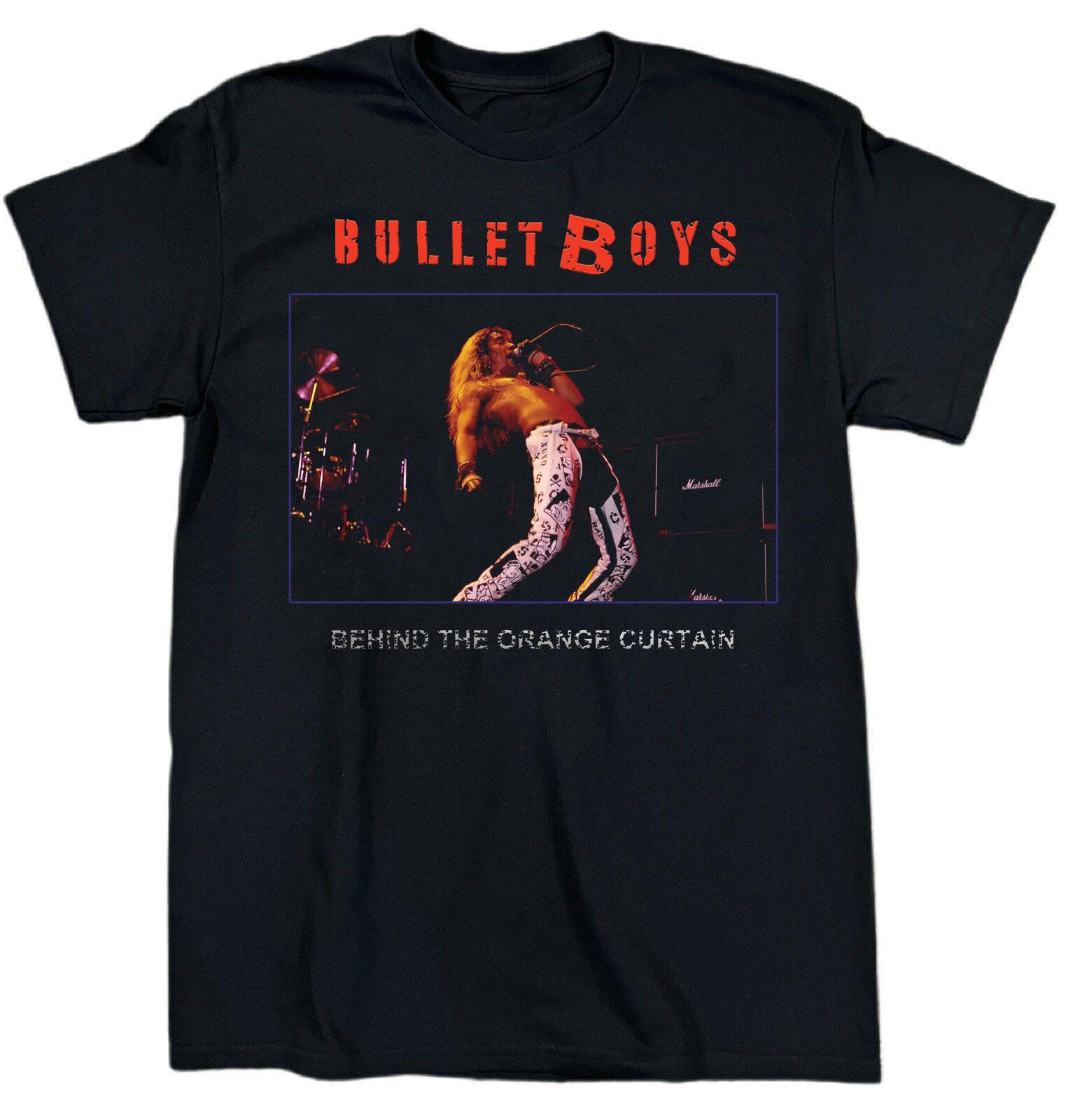 BULLETBOYS - Behind The Orange Curtain Cotton Black T Shirt Full Size TU538 XXL