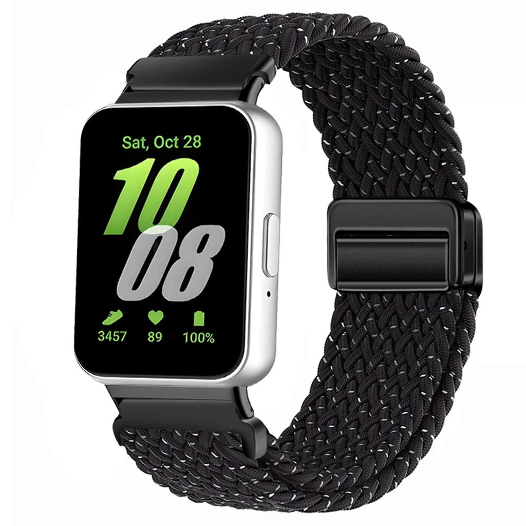 Magnetic Sport for Samsung Galaxy Fit 3 Watch Braided Strap Watchband for Samsung Galaxy Fit 3 Band Accessories Replacement