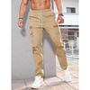 Pantaloni da Uomo Tasche Laterali Cargo Pantaloni Harem Cerniera Neri Hip Hop Casual Maschili Pantaloni Joggers Moda Casual Streetwear