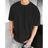 Neues einfarbiges lässiges trendiges Rundhals-Kurzarm-Herren-T-Shirt