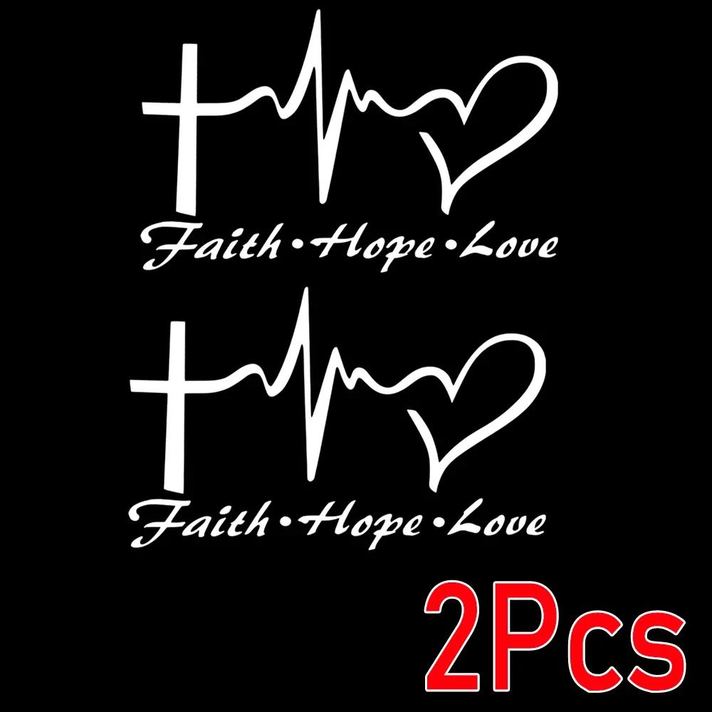 FAITH HOPE LOV E Stickers Personalized Creative Car Stickers Cars Glass Self-Adhesive Decals Auto Decoration Accessories