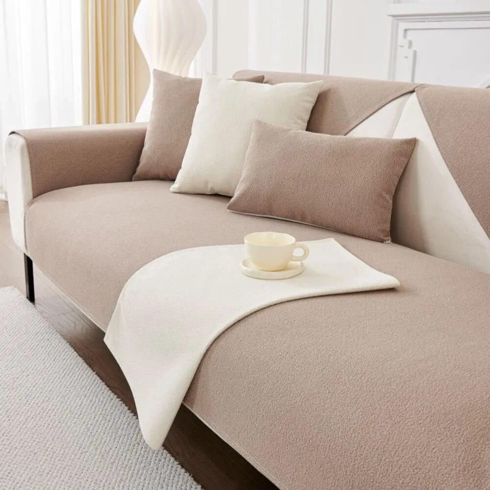 

Сплошные цветные чехлы для диванов для гостиной, противоскользящие пылезащитные чехлы для диванов, универсальные четырехсезонные диваны, водонепроницаемая подушка для дивана 70X70cm 1pc