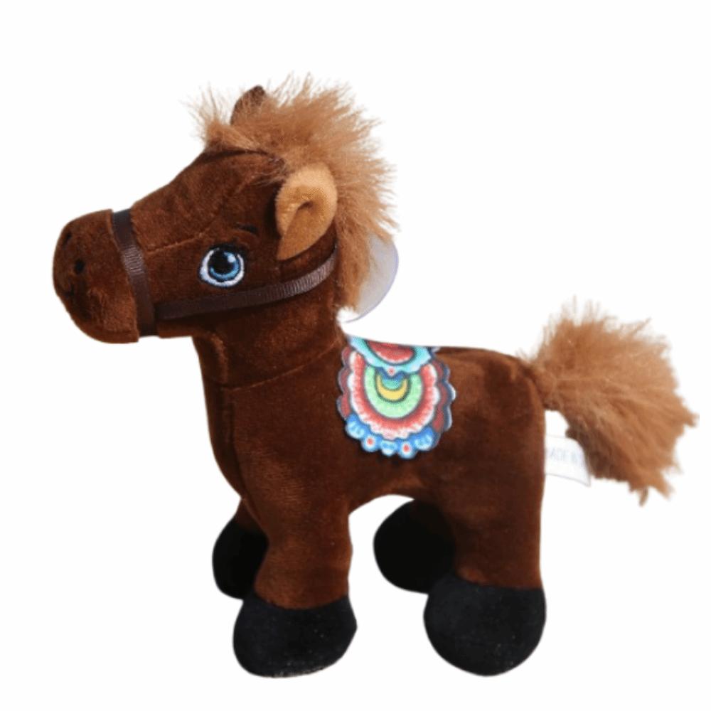 12/17cm Horse Plush Doll Toys Cute Mini Horse Keychain Stuffed Animal Horse Plush Toy  Bag Decor