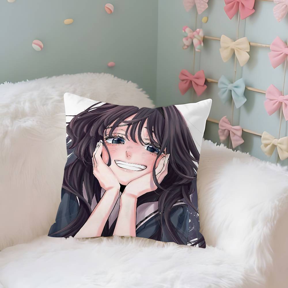 Kawaiiwaguri Anime KaorukoS Case Plush Fabric Soft Pillowcase Double Sided Print Cushion Cover Household Gifts