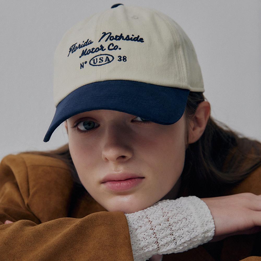 Meleuhen Lettering Two Tone Ball Cap_6Color
