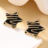 Colored Dripping Oil Starfish Star Titanium Steel Earrings Enamel Gold-Plated High Quality Earrings Beach Jewelry Gifts