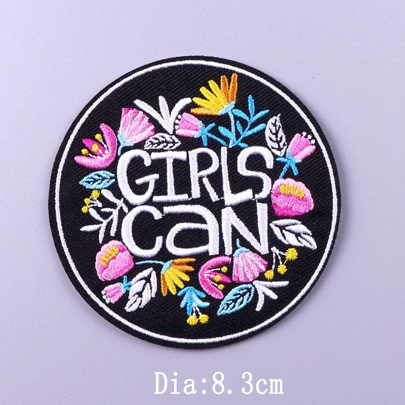 Positive Phrases Patch Iron On Patches On Clothes Cartoon Letters/Text Embroidery Patch For Clothing Fusible Decorate Applique