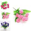 Elegant 9 Heads Artificial Carnation Silk Flowers Bouquet For Home And Wedding Decor