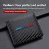 EYAG3 For BMW Carbon Fiber Car Short Men Wallet Purse With Card Holder License Accessory 5 Series G30 G31 G32 G38 2021 2020 2019 2018
