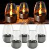 Easy Install Solar Light Candle Light LED Light Stainless Steel Night Light Warm Light Intelligent Tea Light Halloween