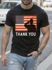 Memorial Day Patriotic Tshirt - Thank You American Flag A...