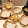 50/100Pcs Disposable Air Fryer Paper Non-Stick Airfryer Baking Papers Round Air-Fryer Paper Liners Paper Kitchen Accessories