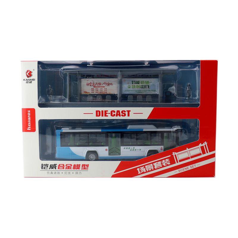 

Car Friendly Child Toy With Bus Stop And Light Sound Effects In Alloy Material
