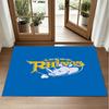 Leeds Rhinos Design Crystal Velvet Rug Soft Decorative Mat for Bedroom Entrance